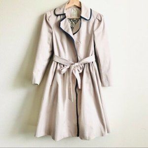 🧥RARE Anthro Elevenses Flared Trench Coat